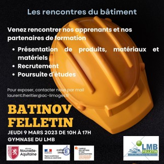 « BATINOV Felletin – Les rencontres du bâtiment » 