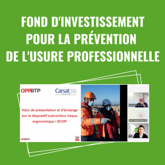 Les Scop BTP de l'Ouest découvrent le Fond d'investissement pour la prévention de l'usure professionnelle